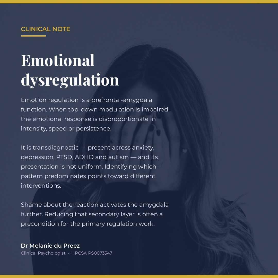 Emotional dysregulation: a clinical note